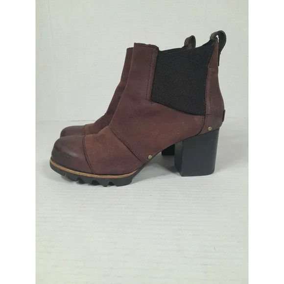 Sorel Brown Ankle Boots with Black Heel - Picture 13 of 13